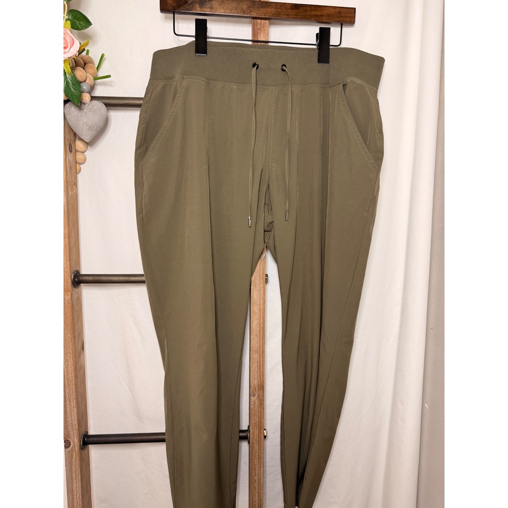 Utopia by Hue Womens XL Olive Green Drawstring Jogger Pants Stretch Activewear - Picture 3 of 8